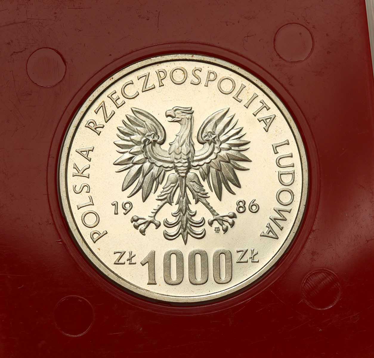 PRL. PRÓBA srebro 1.000 złotych 1986 Łokietek